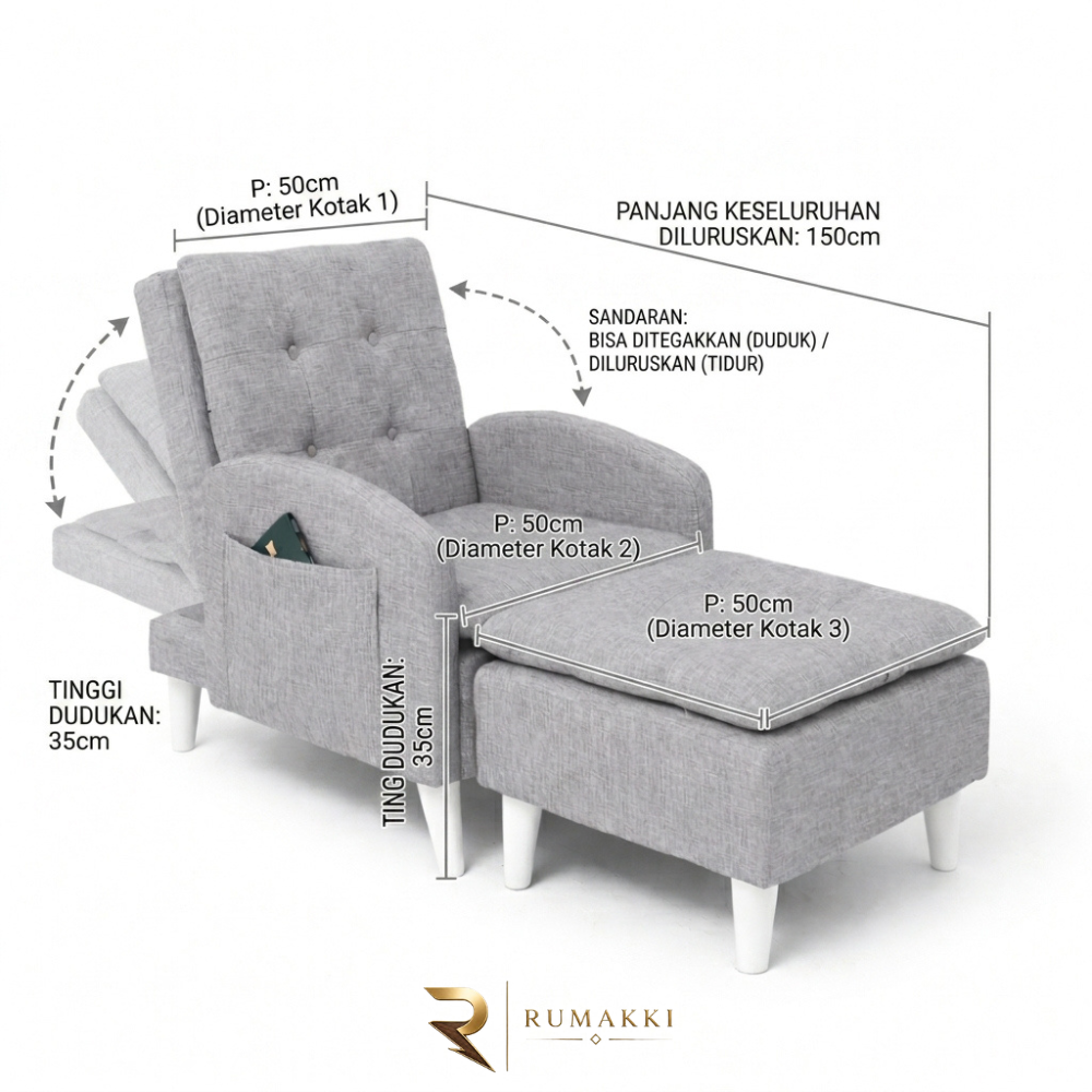 Sofa Recliner Minimalis - Singleseat